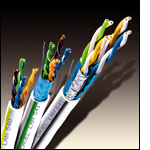 Цветовые маркировочные полосы на LAN-кабелях